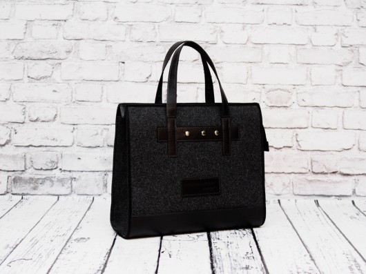 TORBA FILCOWA / SHOPPERKA / ciemny FILC playworkcreate