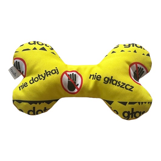 Zabawki dla zwierząt Kostka, zabawka szeleszcząca dla psa Żółta