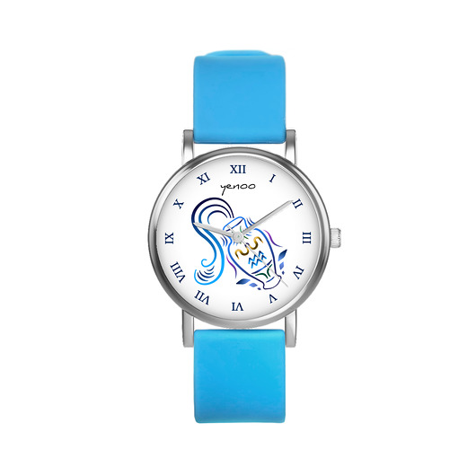 zegarki damskie Zegarek  mały - Wodnik - silikonowy, niebieski