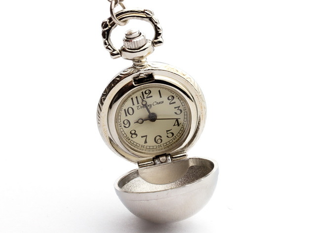 zegarki na łańcuszku KULECZKA I (SILVER)  - Drobiny Czasu