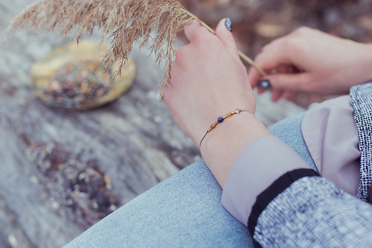 bransoletki z kamieni naturalnych Bransoletka Zodiac Panna Tygrysie Oko Lapis Lazuli Cytryn Jaspis