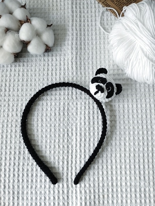 ozdoby do włosów dla dzieci Opaska do włosów panda