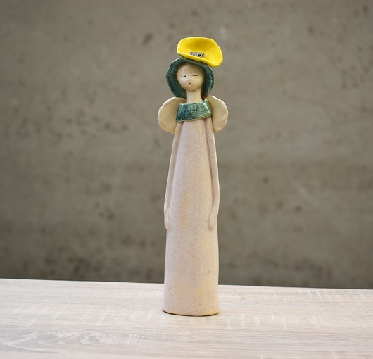 figurki i rzeźby Anioł ceramiczny rękodzieło