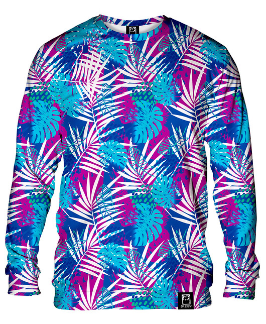 bluzy męskie Bluza Bez Kaptura Męska DR.CROW Palmy