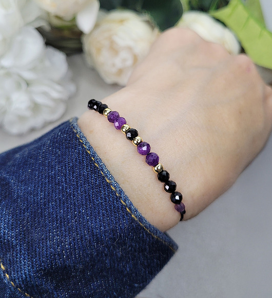 bransoletki z kamieni naturalnych SZCZĘŚCIE i ochrona z Turmalinem