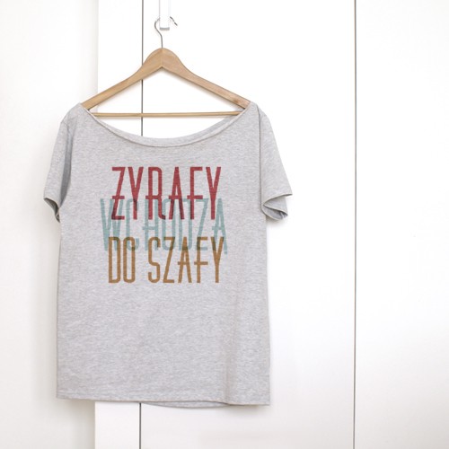 Żyrafy szary Oversize ONE MUG A DAY