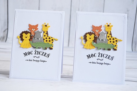 Kartka na każdą okazję z mini ZOO artwithheart