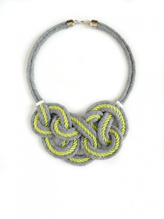 Naszyjnik Fluo Lime & Grey pinsjewelry