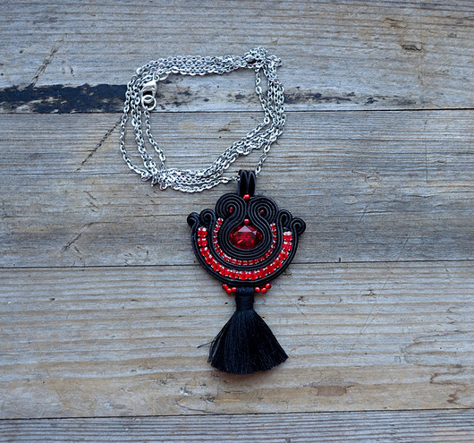 Kolekcja Flamenco- JIMENA- naszyjnik soutache Mró Soutache