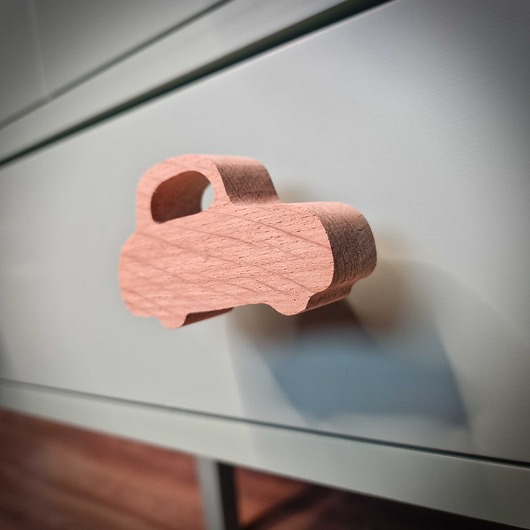 gałki do mebli Gałka do mebli, dziecięce autko wzór 4,dąb