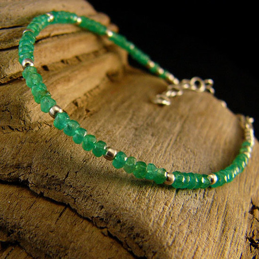 Bransoleta Emerald - Szmaragd Srebro Kuźnia Nehesi