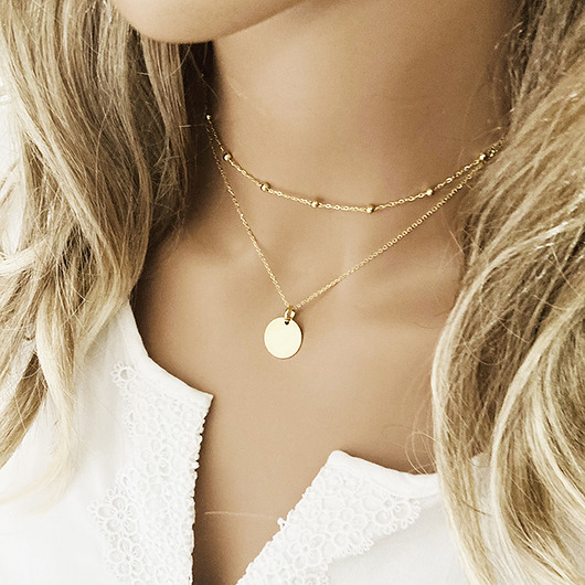 zestaw dwóch naszyjników , złocony choker Anemon Atelier