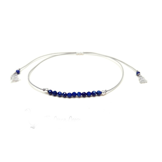 Lapis Lazuli - bransoletka na jedwabnej nitce The Green Goose Studio