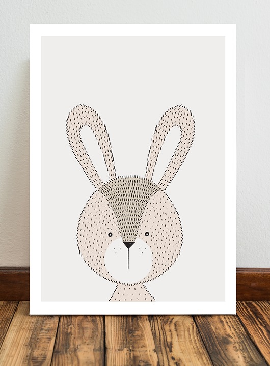 Królik plakat  50x70 cm / A3 / A4 Miss Rabbit Mr Fox
