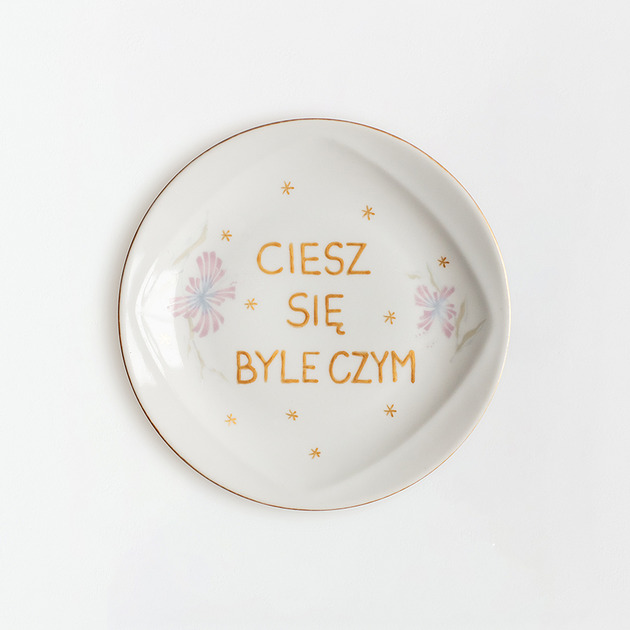 Ozdoby na ścianę Talerz na ścianę - ciesz się