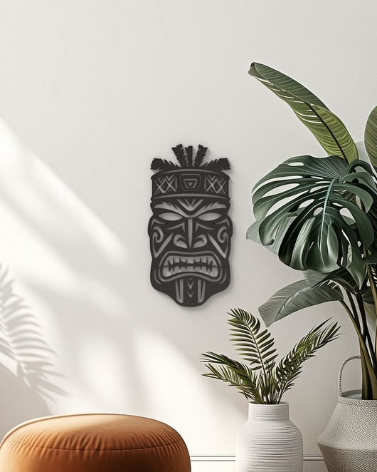 Ozdoby na ścianę Totem w indiańskim stylu-Tiki-oryginalna dekoracja ścienna, ozdoba salonu