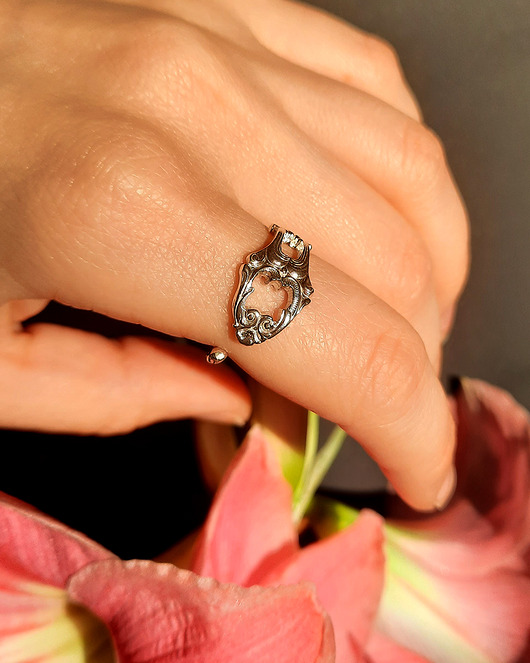 pierścionki srebrne Pierścionek SECESJA rozmiar 16