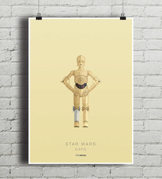 Star Wars - C3PO - plakat minimalmill