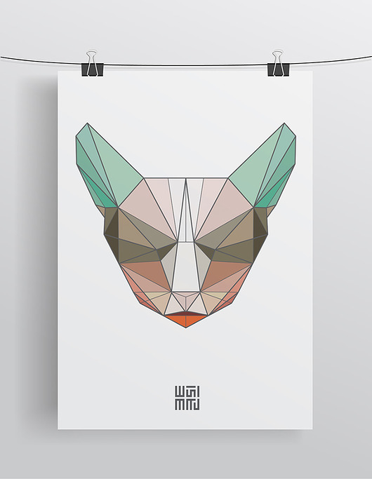 Plakat -85% OUTLET Kot kreskowy | A3 WISIMITU