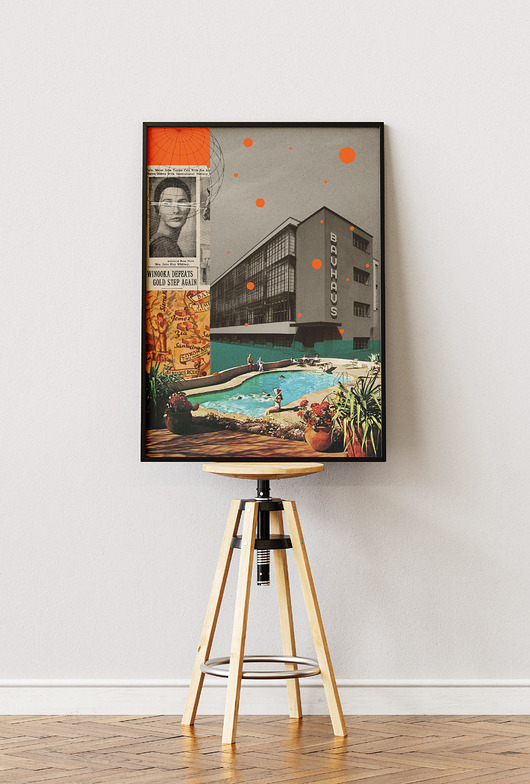 plakaty Plakat Bauhaus Vintage - Kolaż Fine Art