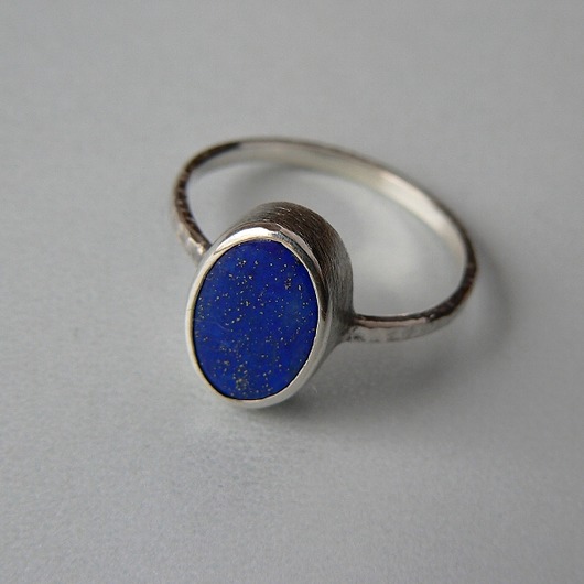 pierścionki srebrne -lapis lazuli V-