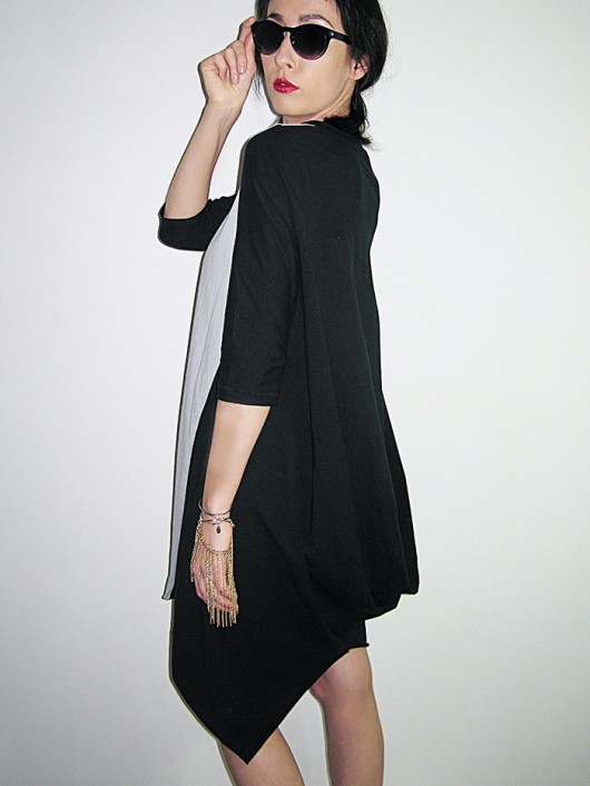 BLACK&GREY  DRESS M 38 QuiteNormal