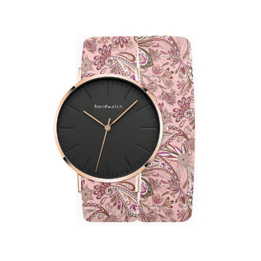 zegarki damskie Zegarek damski wiązany - Bohemian pink - Tarcza Różowe złoto
