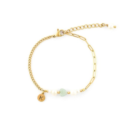 bransoletki z kamieni naturalnych Baby Bestseller! Bransoletka z sercem Amazonitu - kamień młodości