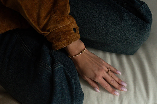 bransoletki z kamieni naturalnych Bransoletka z Mokaitem Kwarcem i Opalem