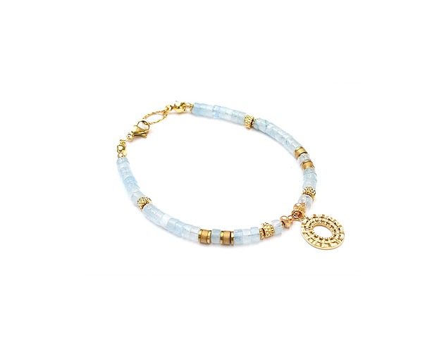 bransoletki z kamieni naturalnych Akwamaryn vol. 11 /bransoletka/13.10.25 - Szlachetna kolekcja