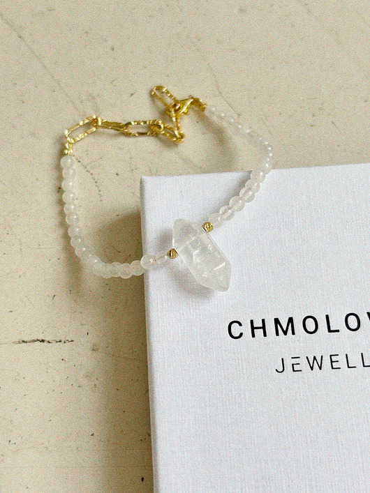 bransoletki z kamieni naturalnych Bransoletka Jadeit i Kryształ Górski