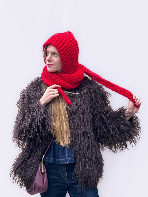 czapki damskie 100% MERINO szaliko kaptur