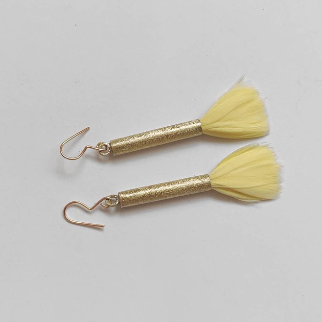 kolczyki z piórami PIÓRKO kolczyki
