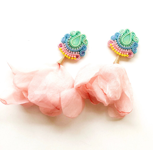kolczyki soutache Sutaszowe kolczyki  ROVERETO