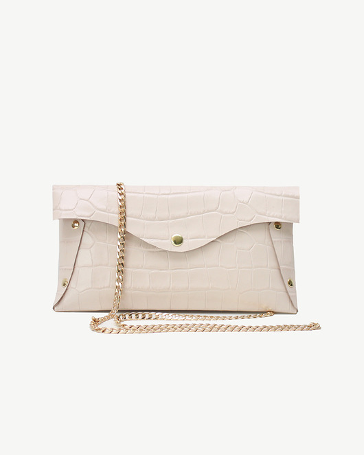 kopertówki Mała kopertówka skórzana Jasna