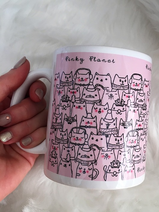 Kubek Winter Cats Pinky Planet