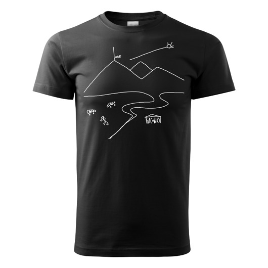 t-shirty męskie Tatra Art RawHabits tatrzańska klasyka black