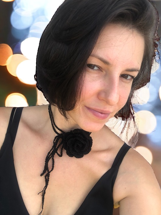 chokery Choker kwiatka róża bawełna