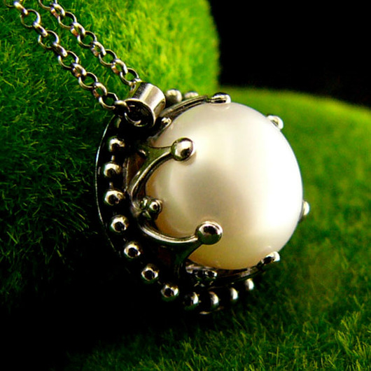 wisiory Naszyjnik - White Angel - Perła Biwa Srebro