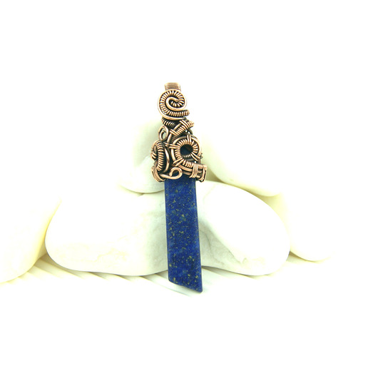wisiory Wisiorek wire wrapping z lapis lazuli