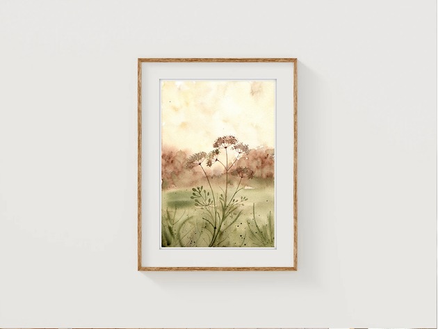 obrazy Oryginalna akwarela. Łąka A4