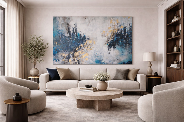 obrazy OTCHŁAŃ, obraz na płótnie Abstrakcyjny ręcznie malowany XXL