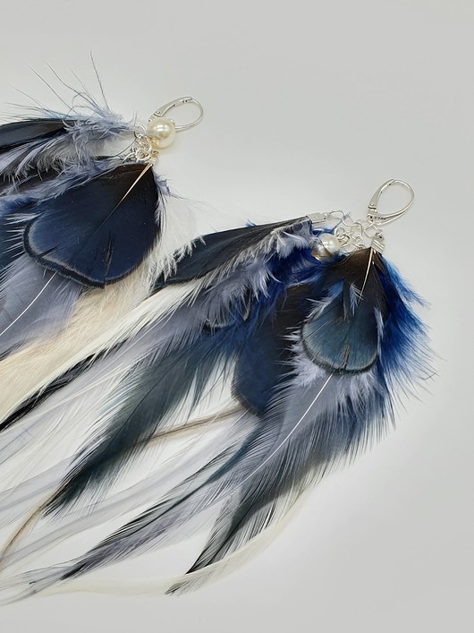kolczyki z piórami Kolczyki z piór ŻYWIOŁ ETERU