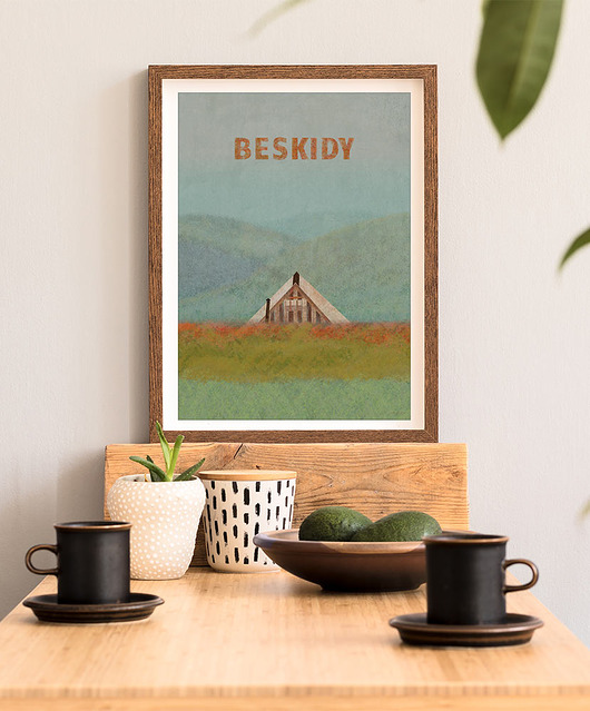 plakaty Beskidy - plakat fine art, giclee