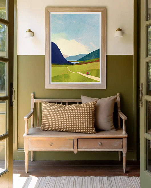 plakaty Górskie wędrówki - dwa stawy w górach - plakat fine art