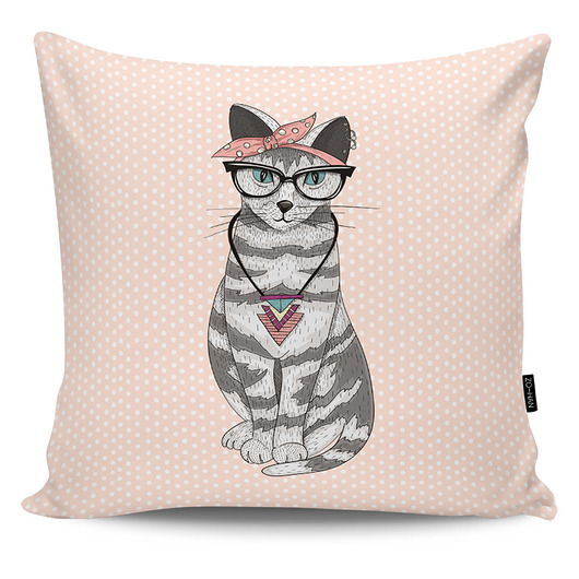 Poduszka dekoracyjna Hipster Cat MIA home