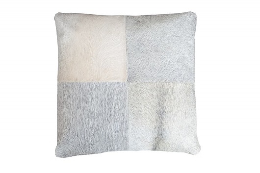 Poduszka dekoracyjna Rodeo szary biel futro 45cm Home Design