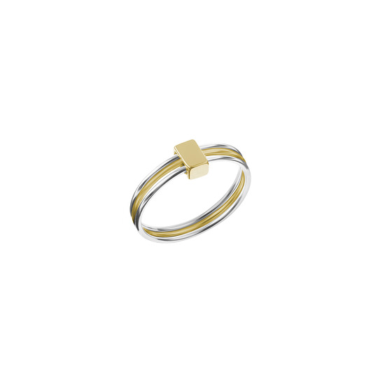 pierścionki srebrne Pierścionek circles gold P03