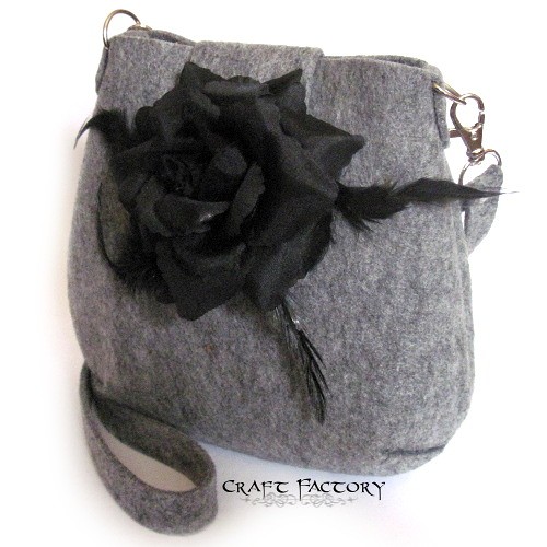Black Rose - mała torebka na ramię Craft Factory