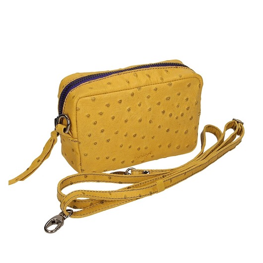 torebki mini Torebka skórzana żółta Complimento marki Bolsa